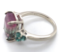 14k Gold 6.18 Carat Bi-Color Watermelon Genuine Natural Tourmaline Ring #J6987