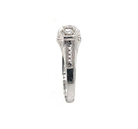 14k White Gold Child's Genuine Natural Diamond Hand Engraved Ring (#J6308)