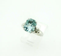 14k Gold Fancy Radiant Cut 1.80 Carat Genuine Natural Aquamarine Ring (#J4416)