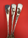 Applied Mixed Metals by Gorham Sterling Silver Escargot Fork GW Set 10 - 5 7/8"