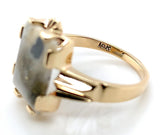 10k Gold Ring with 3.01ct Genuine Natural Gold Vein Quartz Size 6.5 (#J7210)