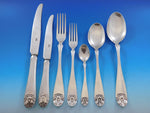 Hammered Shell Hamret Skjell by J Tostrup Norway 830 Silver Flatware Set Service