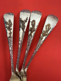 Applied Mixed Metals by Gorham Sterling Silver Escargot Fork GW Set 10 - 5 7/8"
