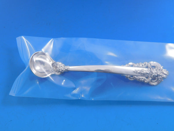 Grande Baroque by Wallace Sterling Silver Mustard Ladle Custom Made 4 3/4"