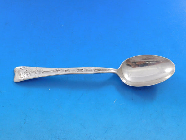 Lap Over Edge Acid Etched Tiffany Sterling Silver Teaspoon Poppies Floral 6"