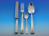 750 Silver (Unknown) Flatware Set Service 50 Pieces Fitted Box T Mono Vintage