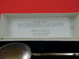 Vivian Burns Imports Silver Plate Serving Spoon in box reproduction Pakistan 6"