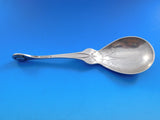 Ornamental #50 by Georg Jensen Sterling Silver Berry Spoon Snail Design 7 3/4"
