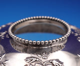 Wilcox Sterling Silver and Glass Hair Receiver Jar with Roses and Beads (#9157)