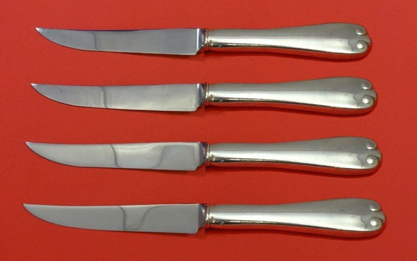 Flemish by Tiffany & Co. Sterling Silver Steak Knife Set 4pc HHWS Custom 8 1/2"