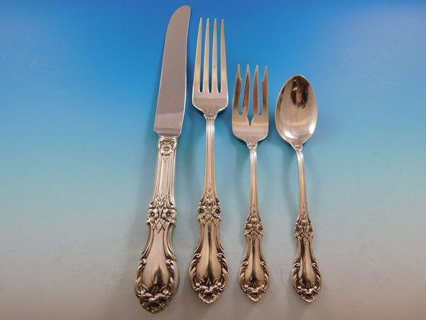 Wild Rose By International Sterling Silver Dinner Size Place Setting(s) 4pc