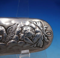 English Estate Sterling Silver and Cut Glass Dresser Box Cherubs c.1904 (#6752)