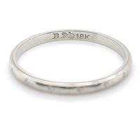 18k White Gold Wedding Band Ring Size 6.75 Jewelry (#J7282)