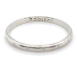 18k White Gold Wedding Band Ring Size 6.75 Jewelry (#J7282)