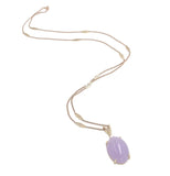 14k "Grade A" 36.74 Carat Lavender Jadeite Jade Pendant w/Report (#J6723)