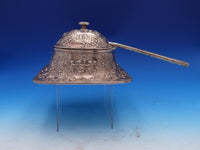 Louis XV Sterling Silver Powder Puff Vanity Base Cupids c1890 Rare Huge (#8376)