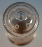 Quaker Silver Co Sterling Silver Glass Salt Pepper Shaker Set 3pc w/Holder #2529