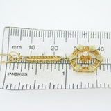 14k Yellow Gold Victorian Genuine Natural Diamond Lavaliere Pendant (#J1916)