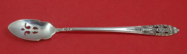 Crown Princess by International Sterling Silver Olive Spoon Pierced Long Custom