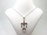 14k Gold 1.87ct Genuine Natural Morganite Chandelier Pendant (#J3760)