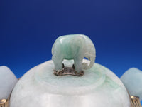 Jade by Edward Farmer Urn Light Vermeil Sterling Fittings Jade Elephant (#7950)