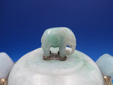 Jade by Edward Farmer Urn Light Vermeil Sterling Fittings Jade Elephant (#7950)