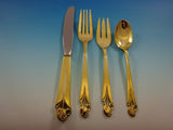 Woodlily Gold by Frank Smith Sterling Silver Flatware Set For 6 Service Vermeil