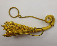 Gilt Bronze Tussie Mussie Posey Posy Holder with Acorns and Leaves (#J1289)