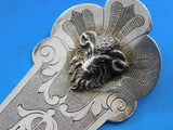 Ram by Schohay and Ludwig Coin Silver Oyster Ladle GW 3-D 11 1/4" Not Scalloped