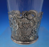 Wolf and Knell German .800 Silver Overlay and Glass Decanter 8" x 2 1/2" (#6452)