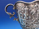 Repousse by Samuel Kirk 11oz Coin Silver Architectural Repousse Vase (#8382)