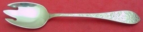 Colonial B Engraved by Whiting Sterling Silver Ice Cream Fork Original 5 3/8"