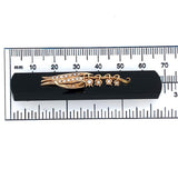 Victorian 14k Gold Black Onyx and Pearl Bar Pin Lily of the Valley (#J6251)
