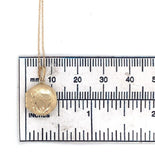 14k Yellow Gold Very Small Round Locket with Engraved Heart and Chain (#J6524)