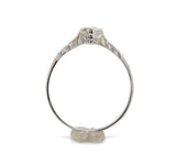 14k White Gold Child's Genuine Natural Diamond Hand Engraved Ring (#J6308)