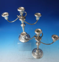Strasbourg by Gorham Sterling Silver Candelabra Pair 3-Light #1130 (#5873)