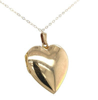 10k Yellow Gold Locket with Rose Gold Flowers and Bow w/ 14k Gold Chain (#J6673)