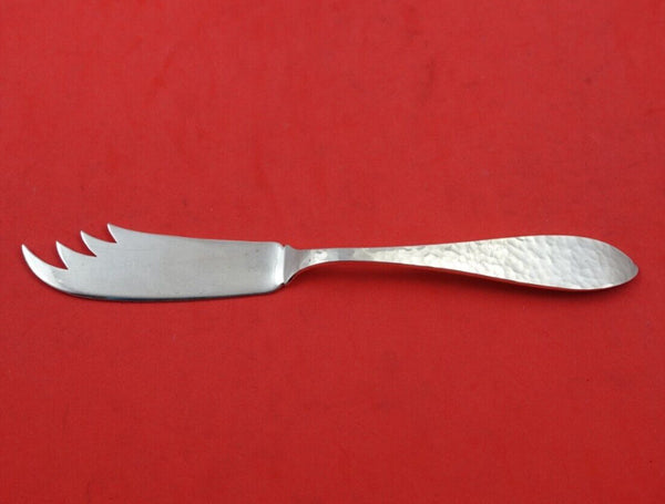 Jefferson Hand Hammered by Lunt Sterling Silver Cheese Knife AS with Four Prongs