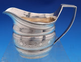 English Georgian Sterling Silver Creamer London 1802 Leaf Egg Border (#8389)