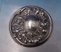 Art Nouveau Sterling Silver and Cut Crystal Dresser Jar Circa 1900 (#7247)