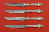 Irian by Wallace Sterling Silver Steak Knife Set 4pc HH WS Custom Made 8 1/2"