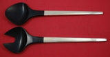 Caravel by Georg Jensen Sterling Silver Salad Serving Set 2pc with Ebony 11 1/2"