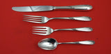 Sweetheart Rose By Lunt Sterling Silver Dinner Size Place Setting(s) 4pc