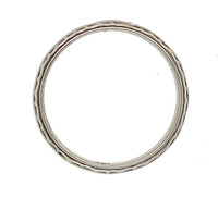 14k White Gold Wedding Band Scalloped and Beaded Size 6.5 Jewelry (#J5987)