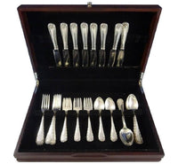 Crystal by Frank Whiting Sterling Silver Flatware Service 8 Set 40 Pieces Scarce