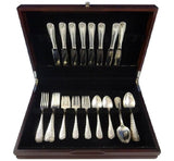 Crystal by Frank Whiting Sterling Silver Flatware Service 8 Set 40 Pieces Scarce