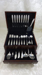 King Christian by Wallace Sterling Silver Flatware Set For 8 Service 74 Pieces