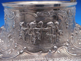 Louis XV Sterling Silver Powder Puff Vanity Base Cupids c1890 Rare Huge (#8376)