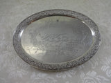 Tiffany & Co. Sterling Silver Tray Footed with Acid Etched Cherubs (#0152)