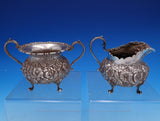 Repousse by AG Schultz and Co Sterling Silver Sugar and Creamer Set 2pc #7689